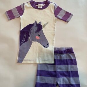 Hanna Anderson Purple Unicorn Kids Pajamas. 100% organic cotton. Size 5